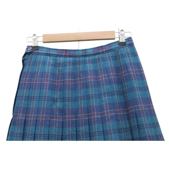 Vintage Pendleton Wool Pleated Skirt Size 12 Multicolor Plaid Preppy Academia - Picture 6 of 10